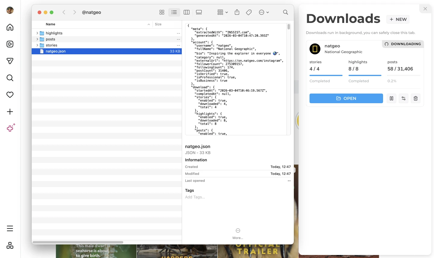 File explorer showing organized folder structure
