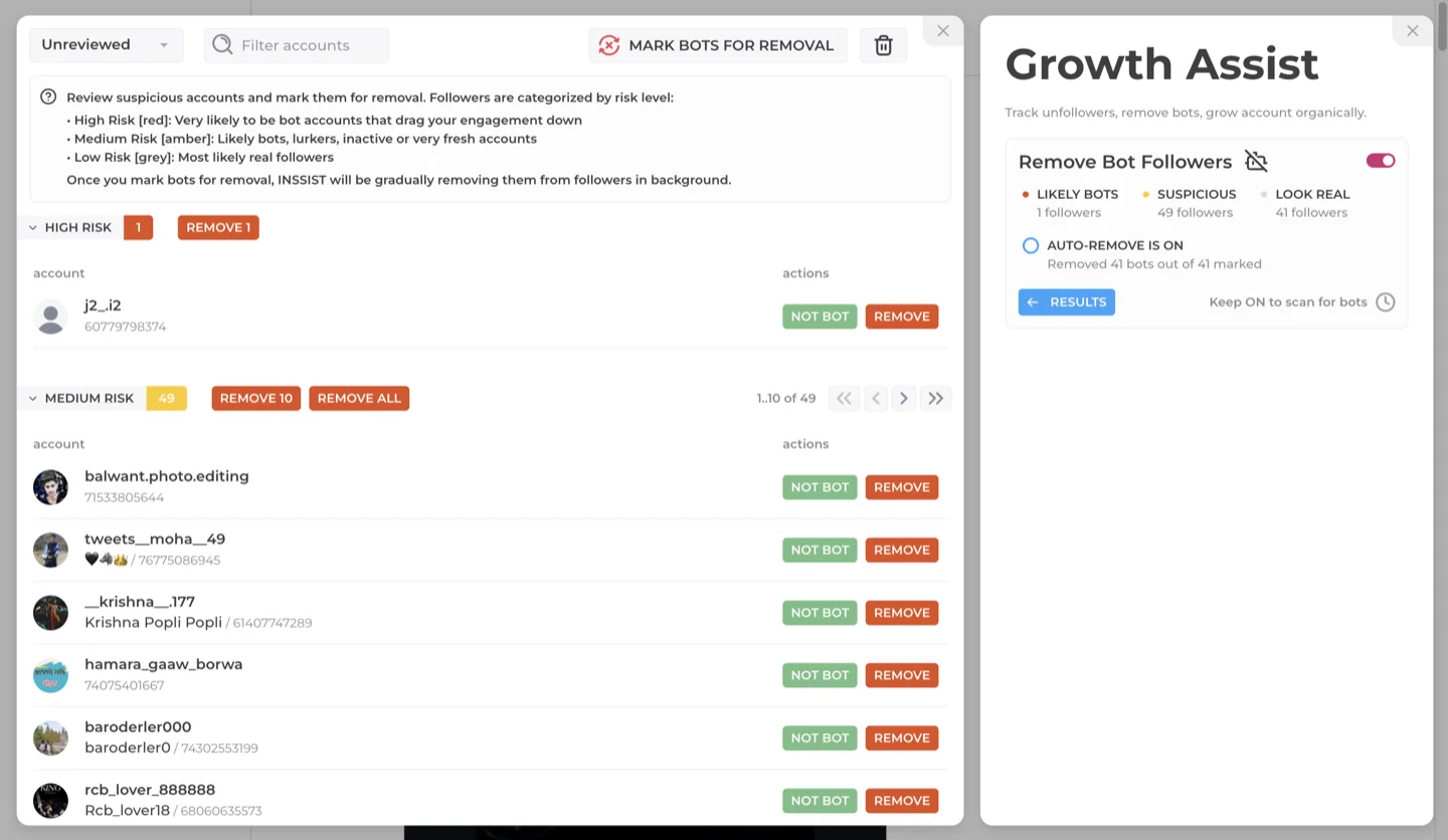 INSSIST Anti-Bot Task Setup - Enable the bot detection scan in Growth Assist