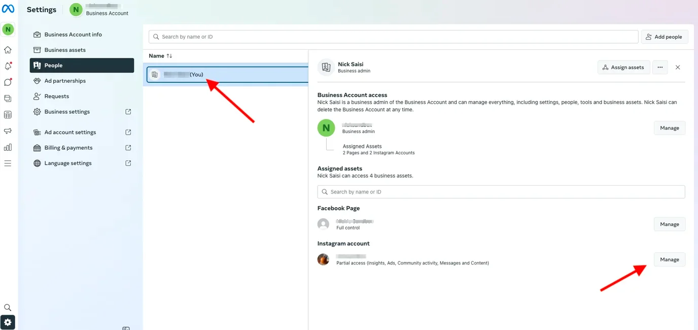 Managing Instagram account in Meta Business Suite