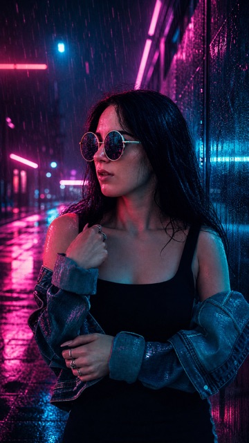 Cyberpunk AI preset for Instagram photos