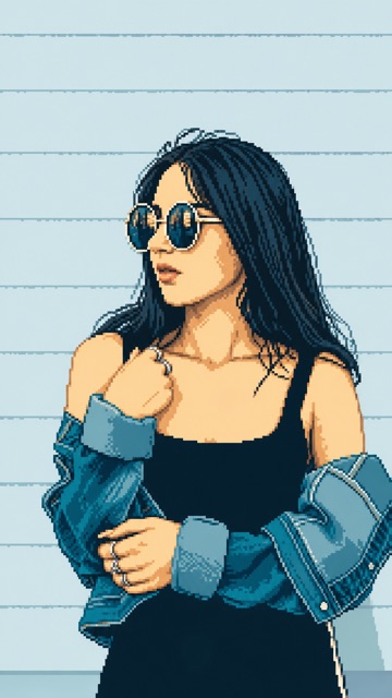 Pixel Art AI preset for Instagram photos
