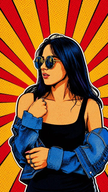 Pop Art AI preset for Instagram photos