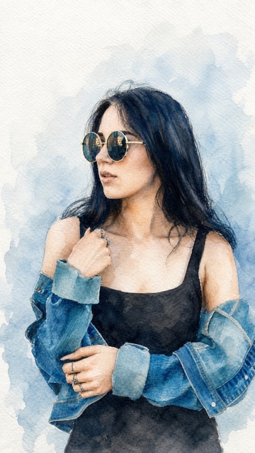Watercolor AI preset for Instagram photos